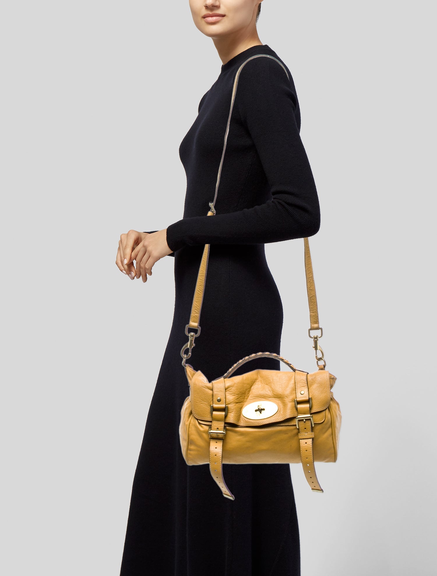 Mulberry Leather Top Handle Bag