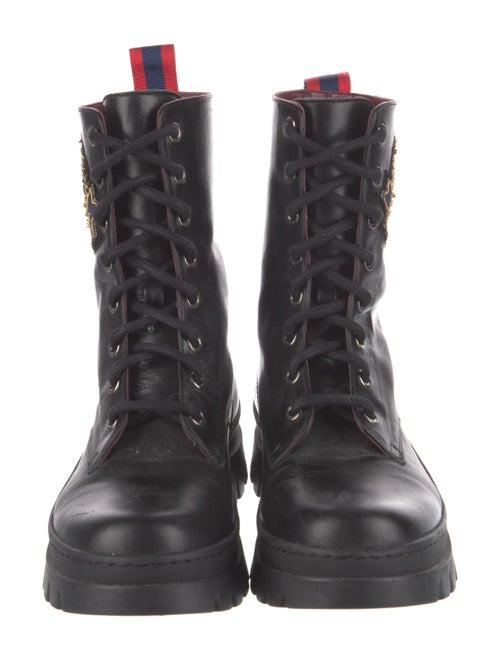 Mulberry Leather Combat Boots