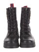 Mulberry Leather Combat Boots