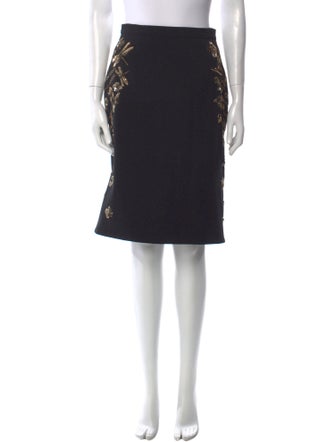 Mulberry Sequin Embellishments Knee-Length Skirt