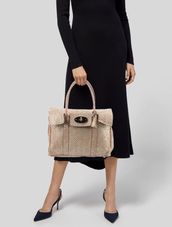 Mulberry Suede Top Handle Bag