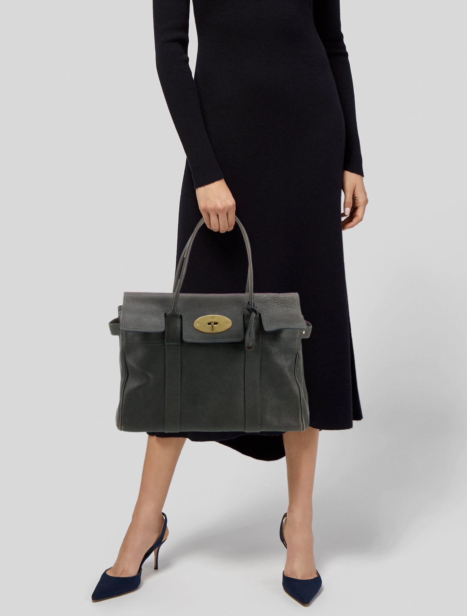 Mulberry Leather Top Handle Bag