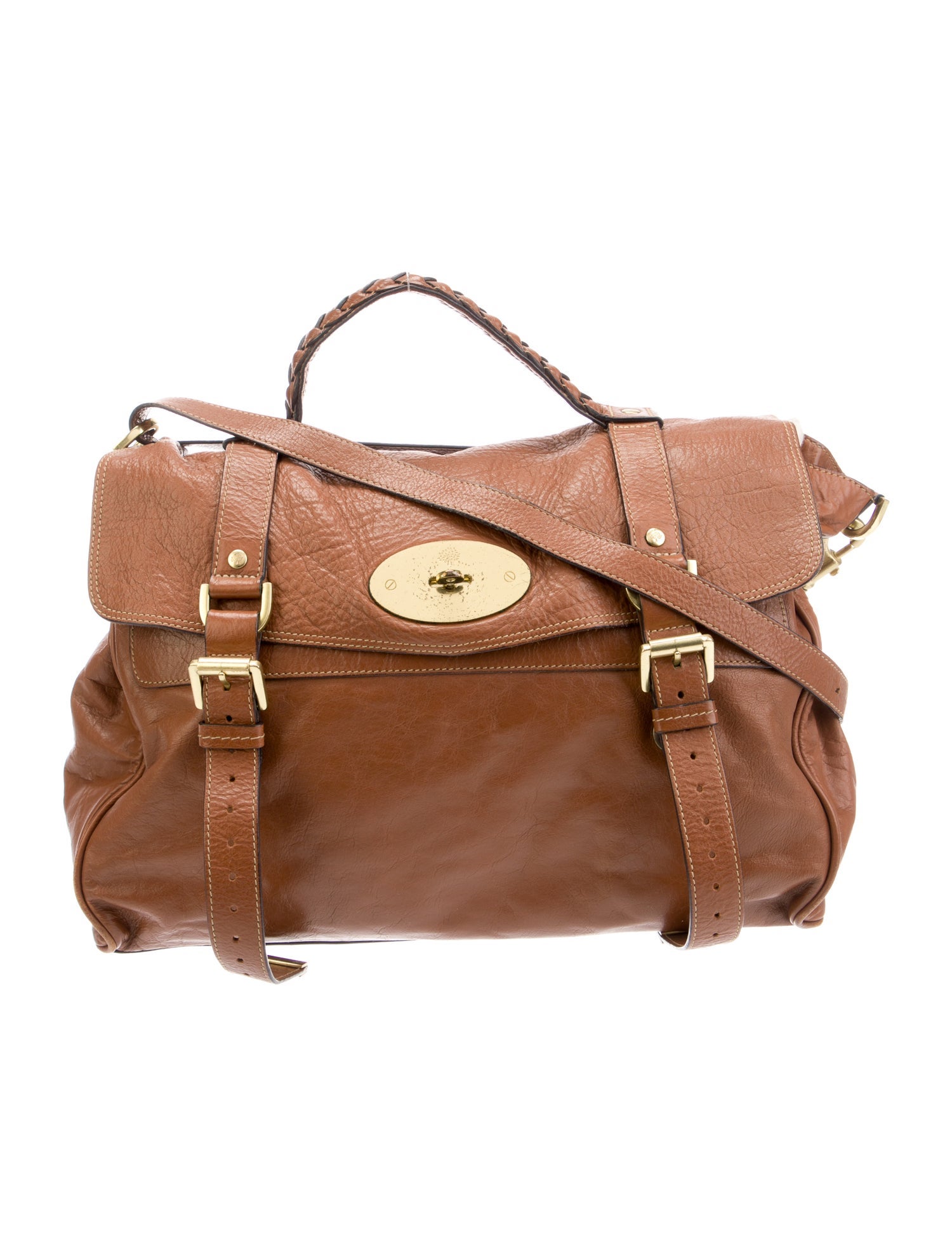 Mulberry Leather Top Handle Bag