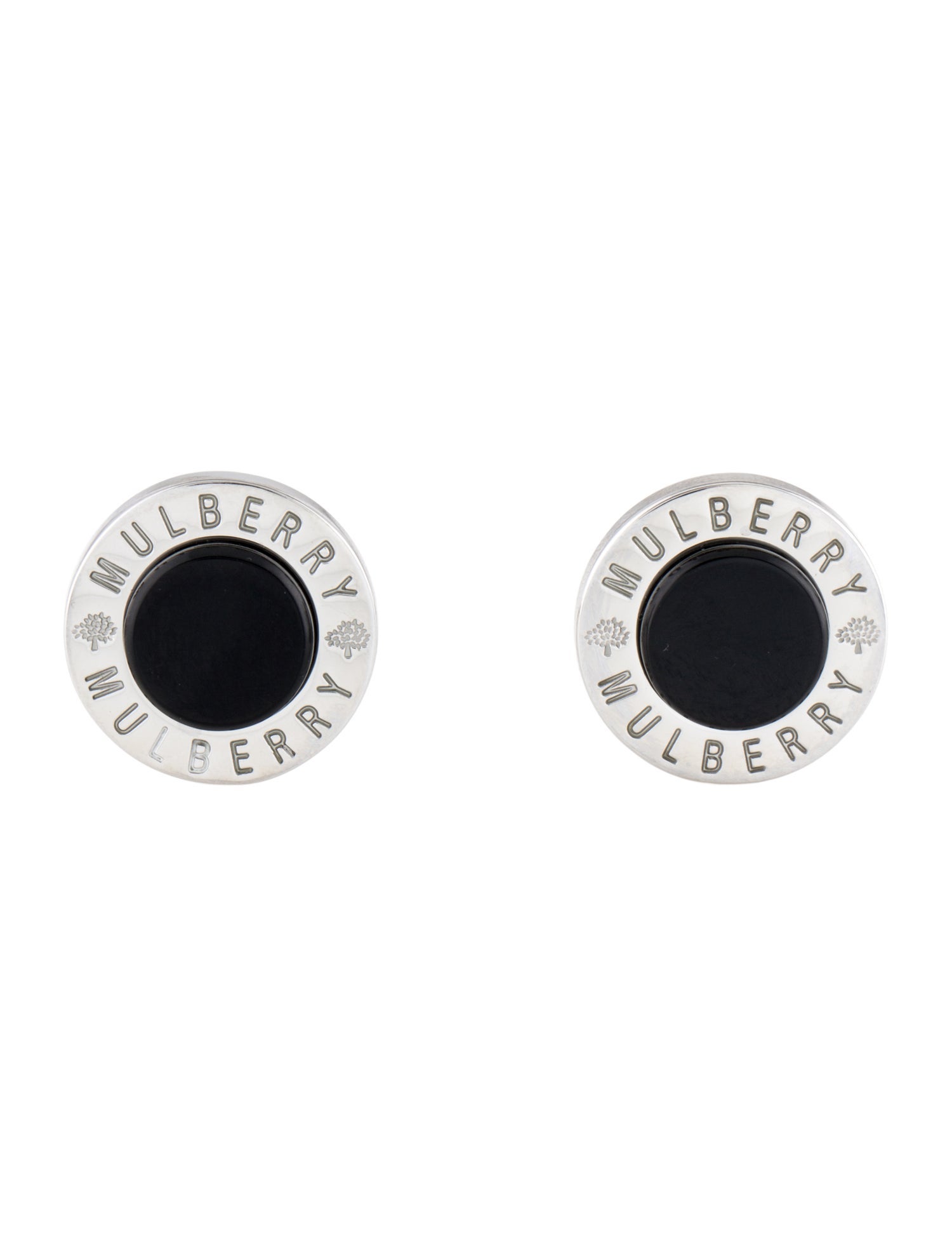 Mulberry Enamel Round Cufflink