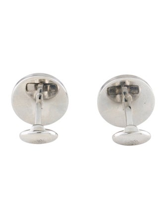 Mulberry Enamel Round Cufflink