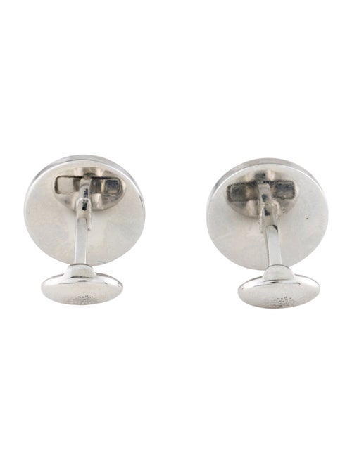 Mulberry Enamel Round Cufflink