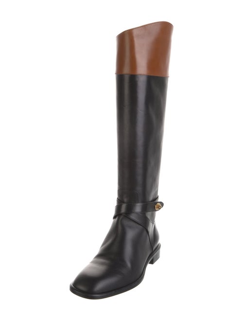 Mulberry Leather Leather Trim Embellishment Riding Boots