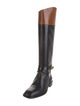 Mulberry Leather Leather Trim Embellishment Riding Boots