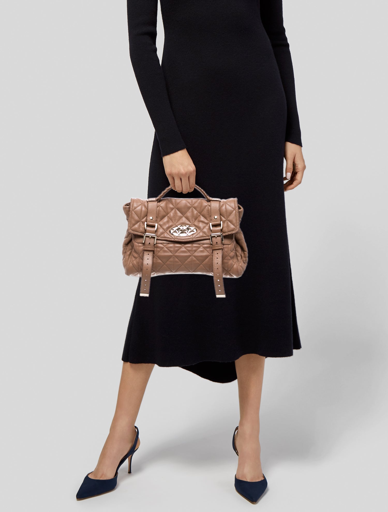 Mulberry Leather Top Handle Bag