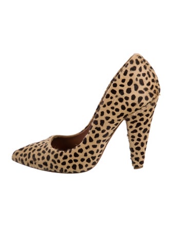 Mulberry Ponyhair Animal Print Pumps