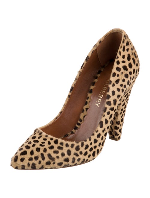 Mulberry Ponyhair Animal Print Pumps