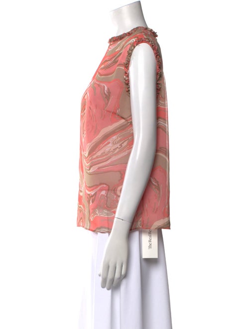 Mulberry Printed Mock Neck Blouse