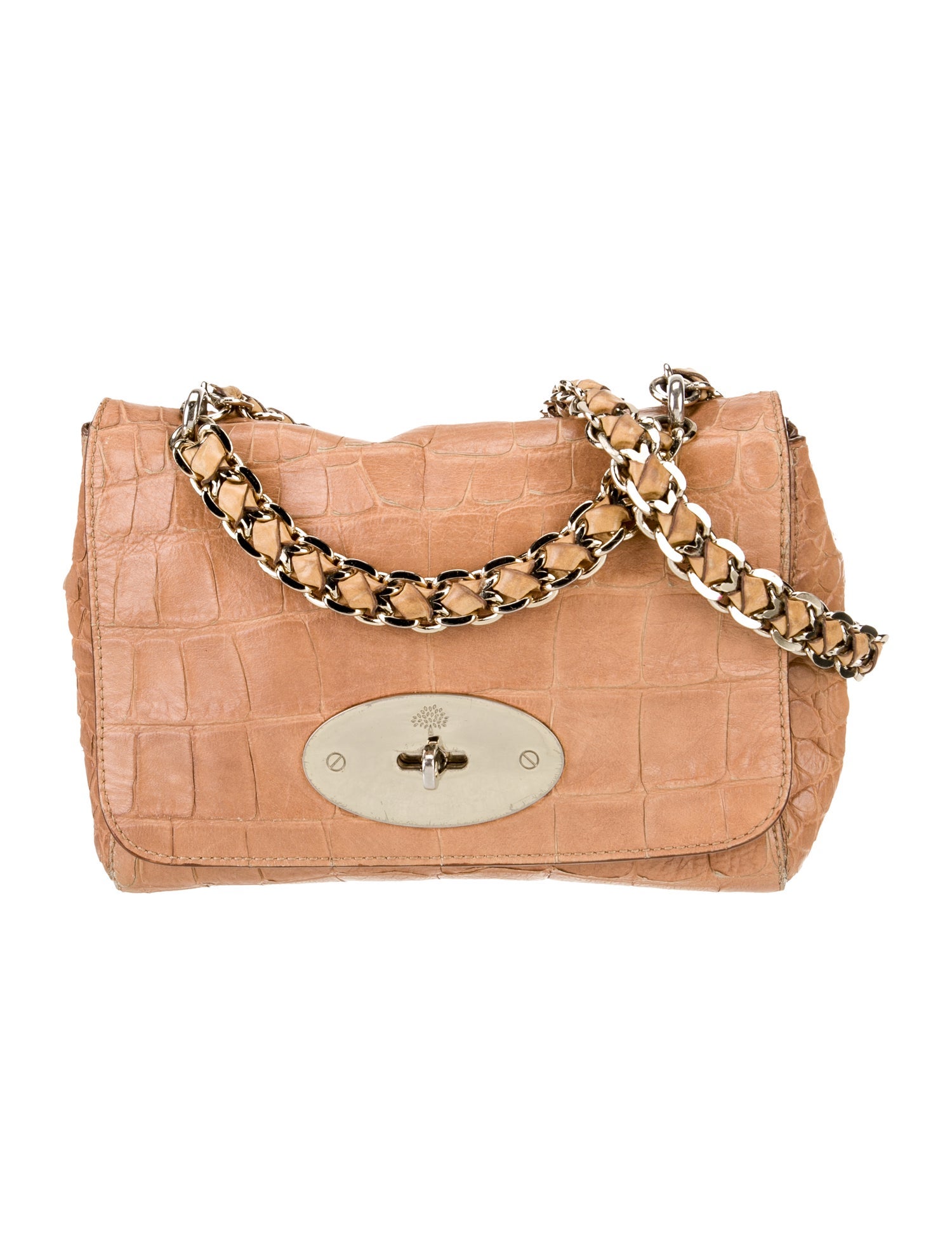 Mulberry Embossed Leather Shoulder Bag