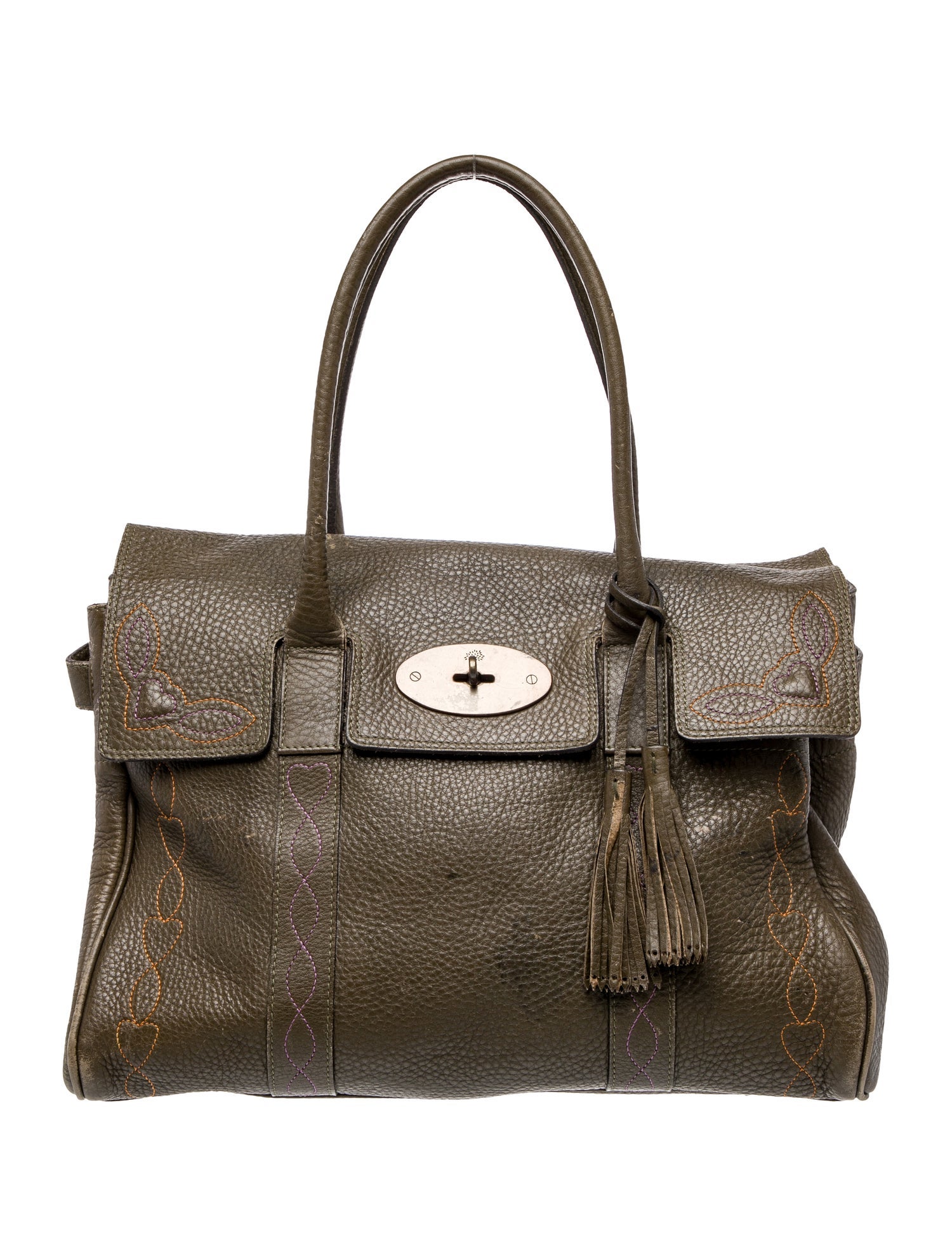 Mulberry Leather Top Handle Bag