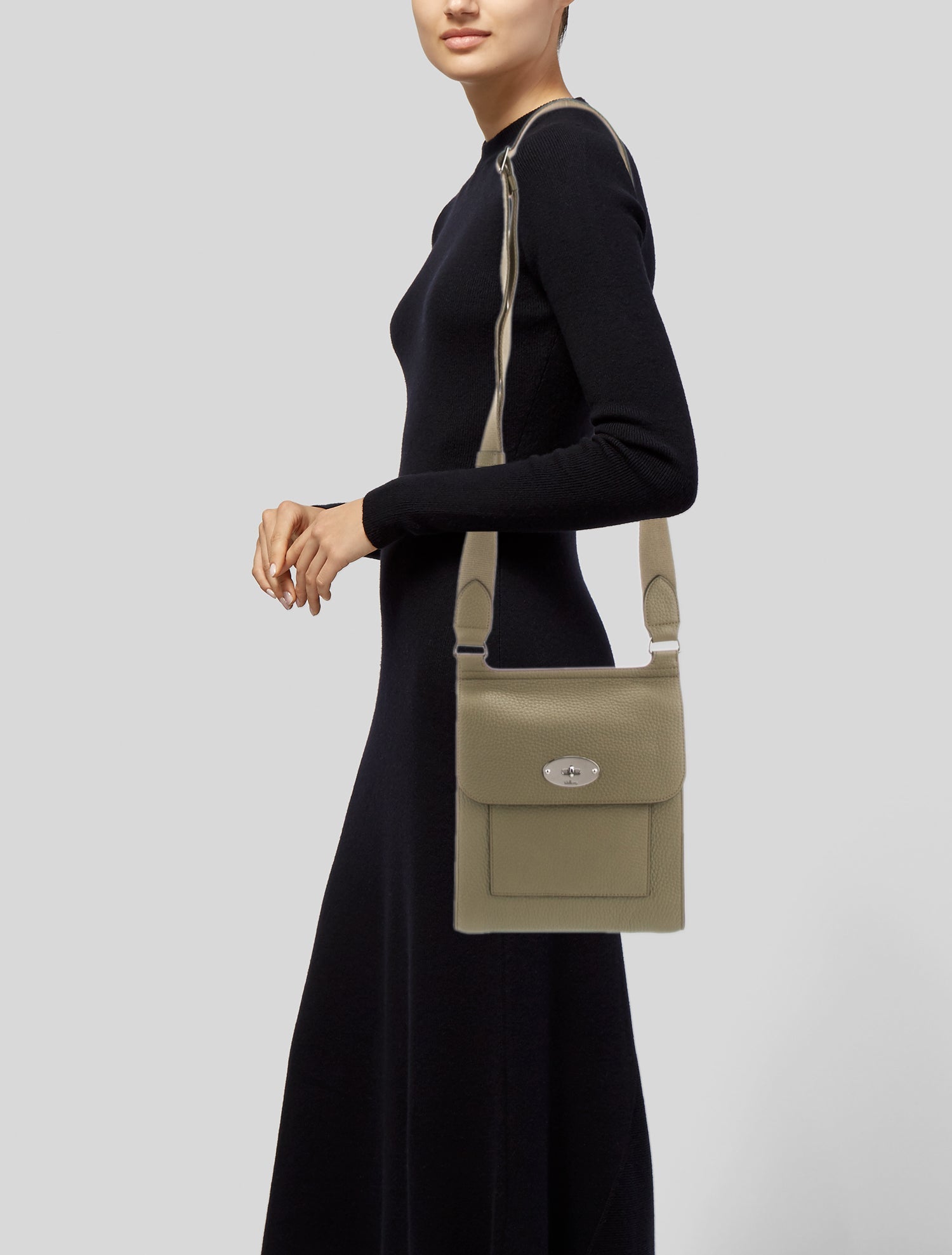 Mulberry Leather Messenger Bag