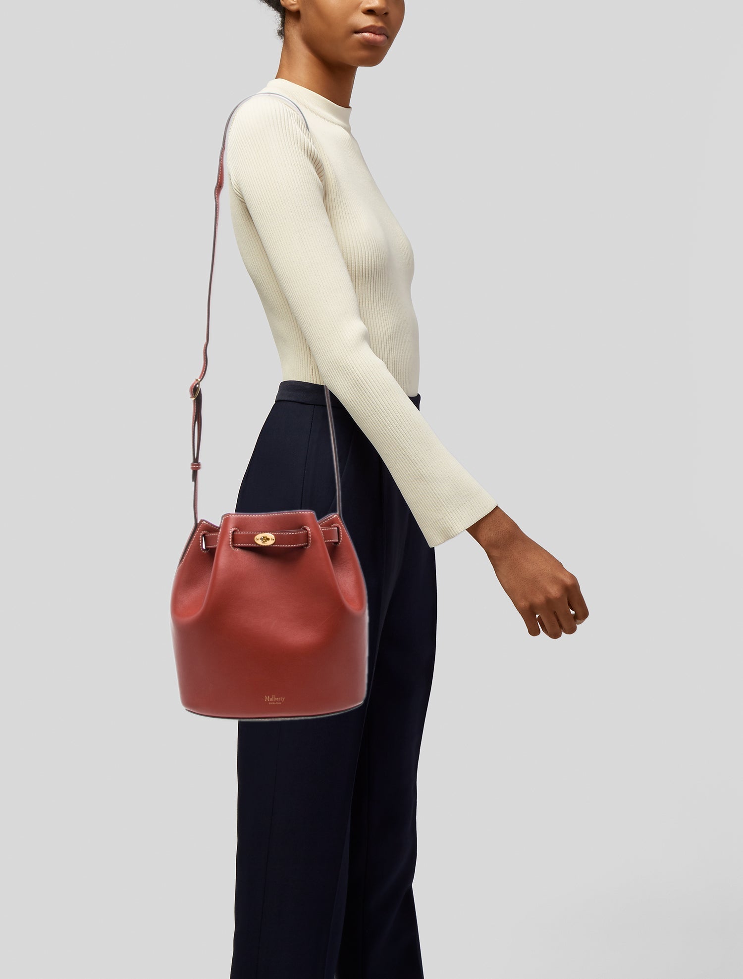 Mulberry Leather Bucket Bag