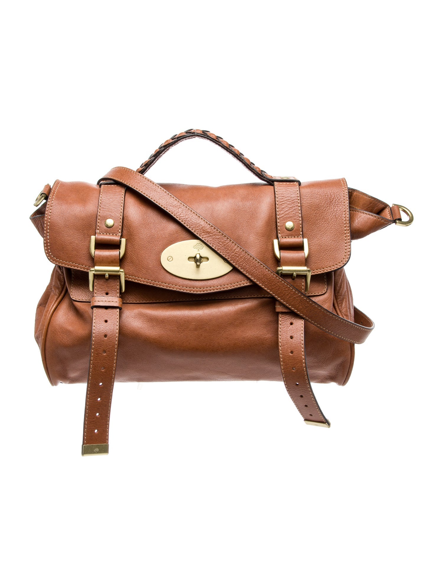 Mulberry Leather Top Handle Bag