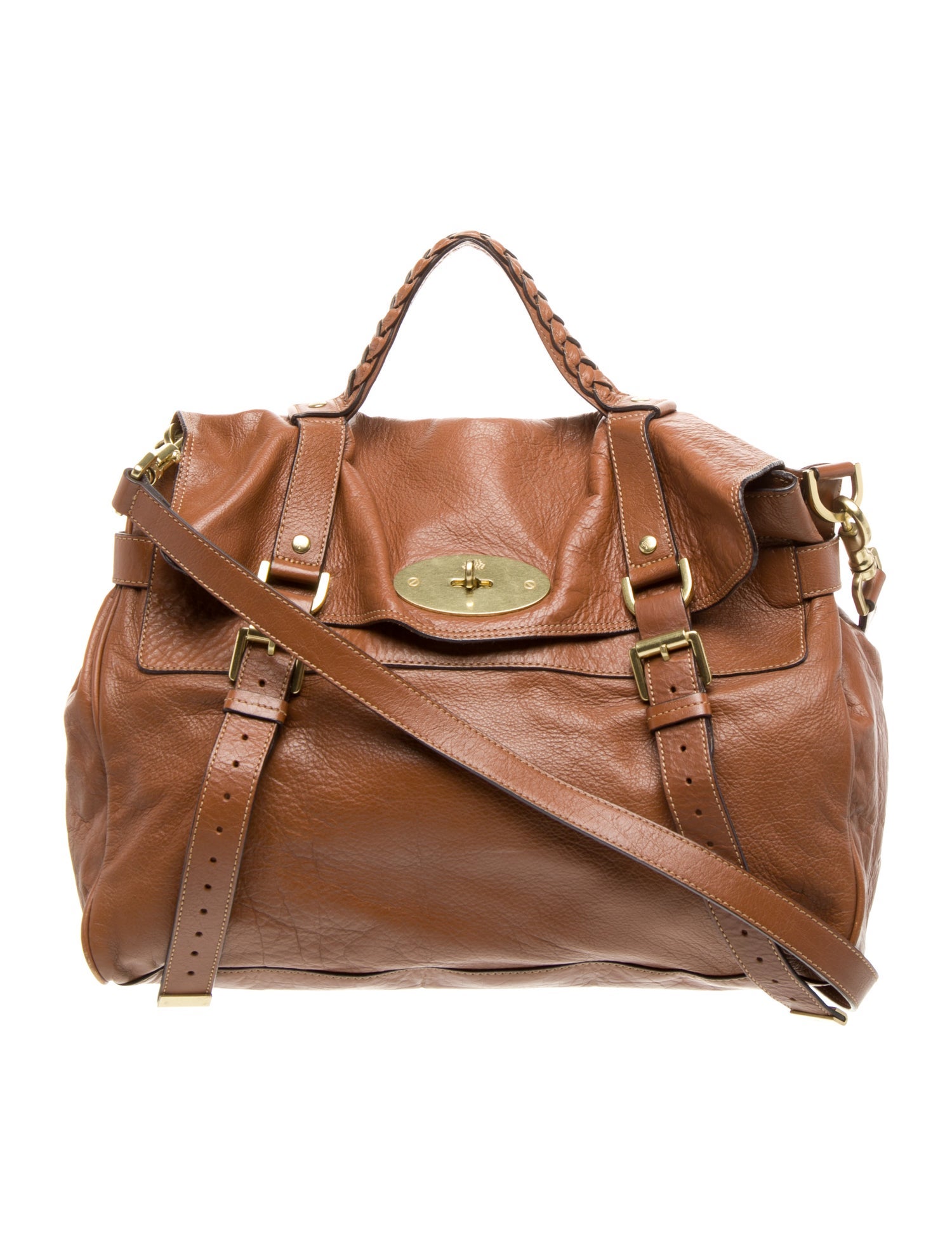 Mulberry Leather Top Handle Bag