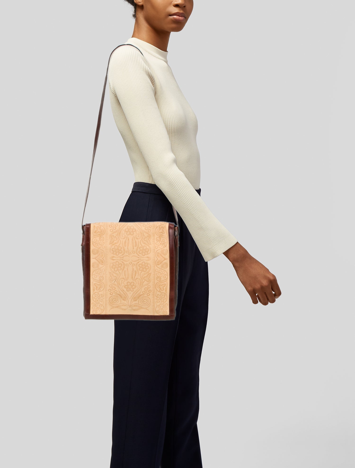 Mulberry Leather Messenger Bag