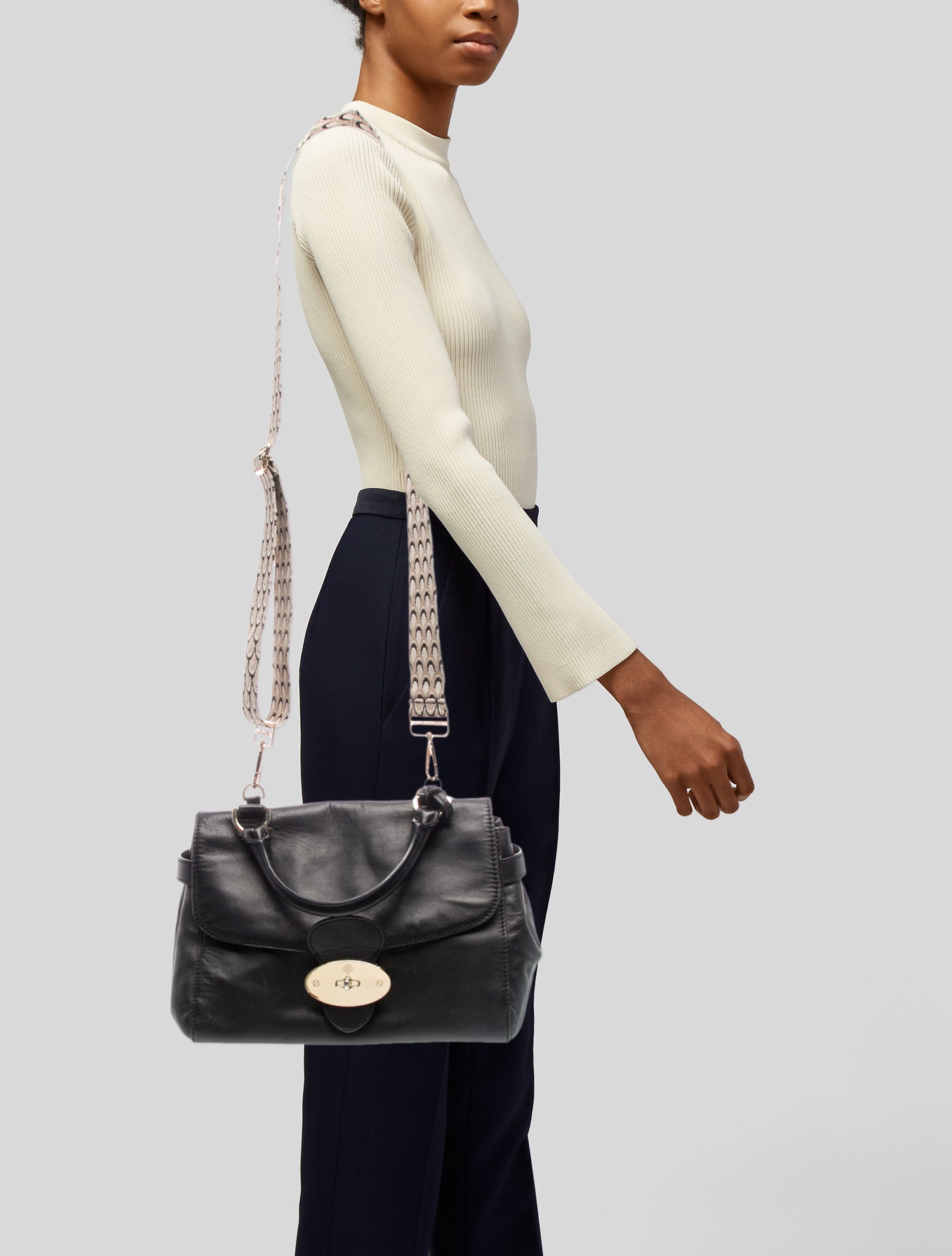 Mulberry Leather Top Handle Bag