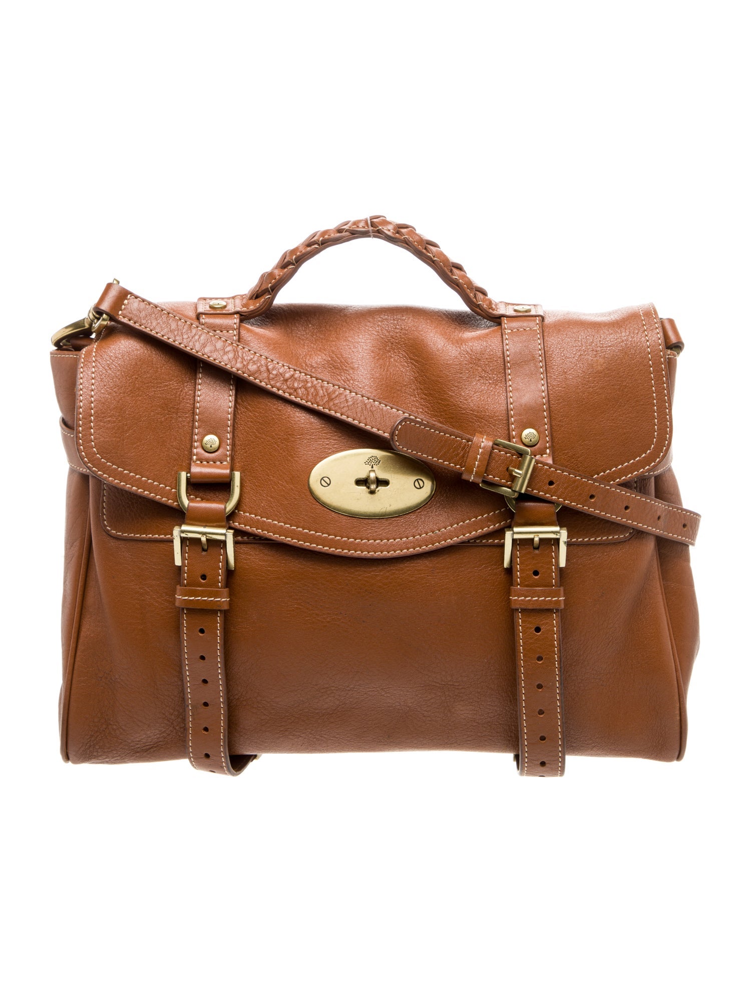Mulberry Leather Top Handle Bag