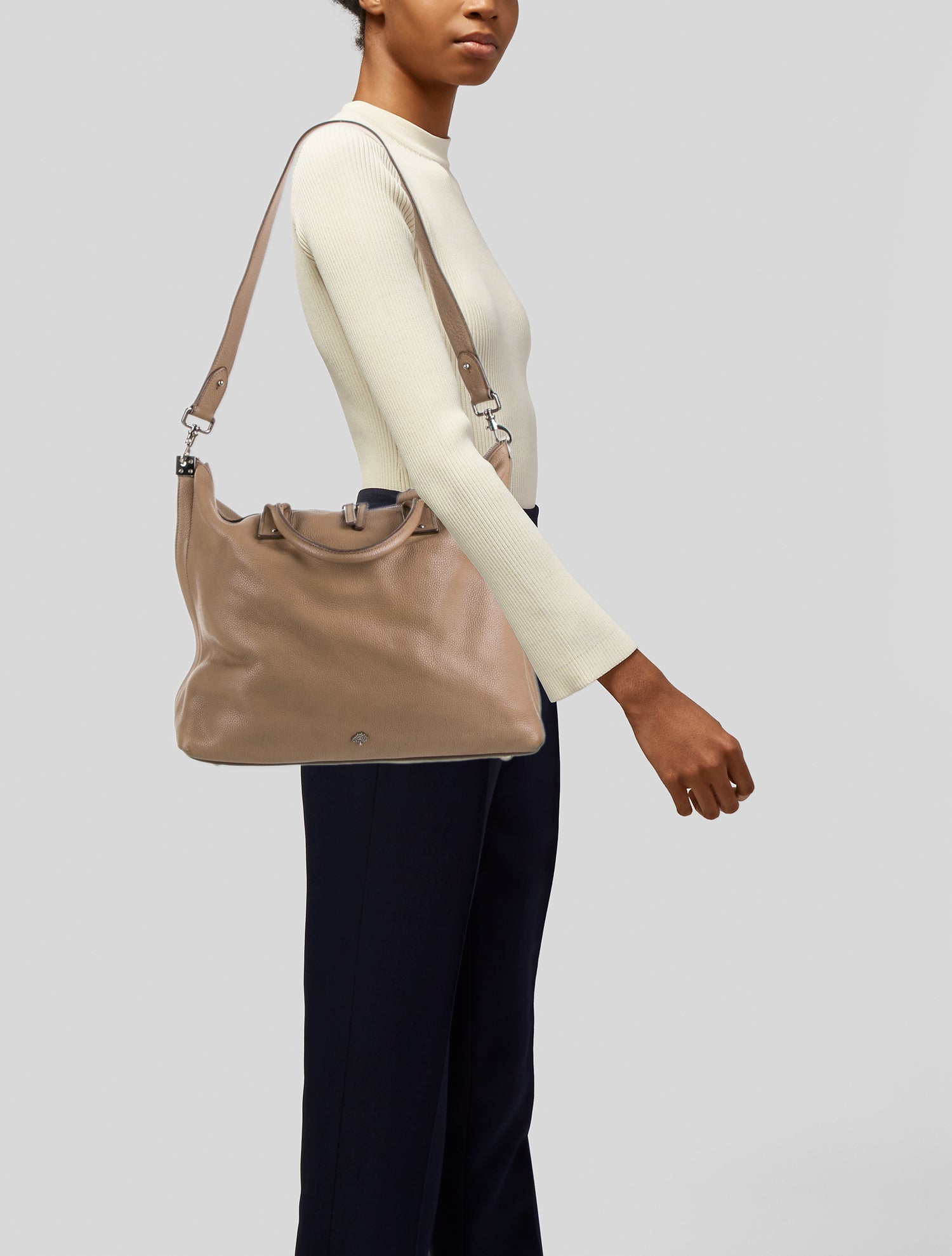 Mulberry Leather Top Handle Bag