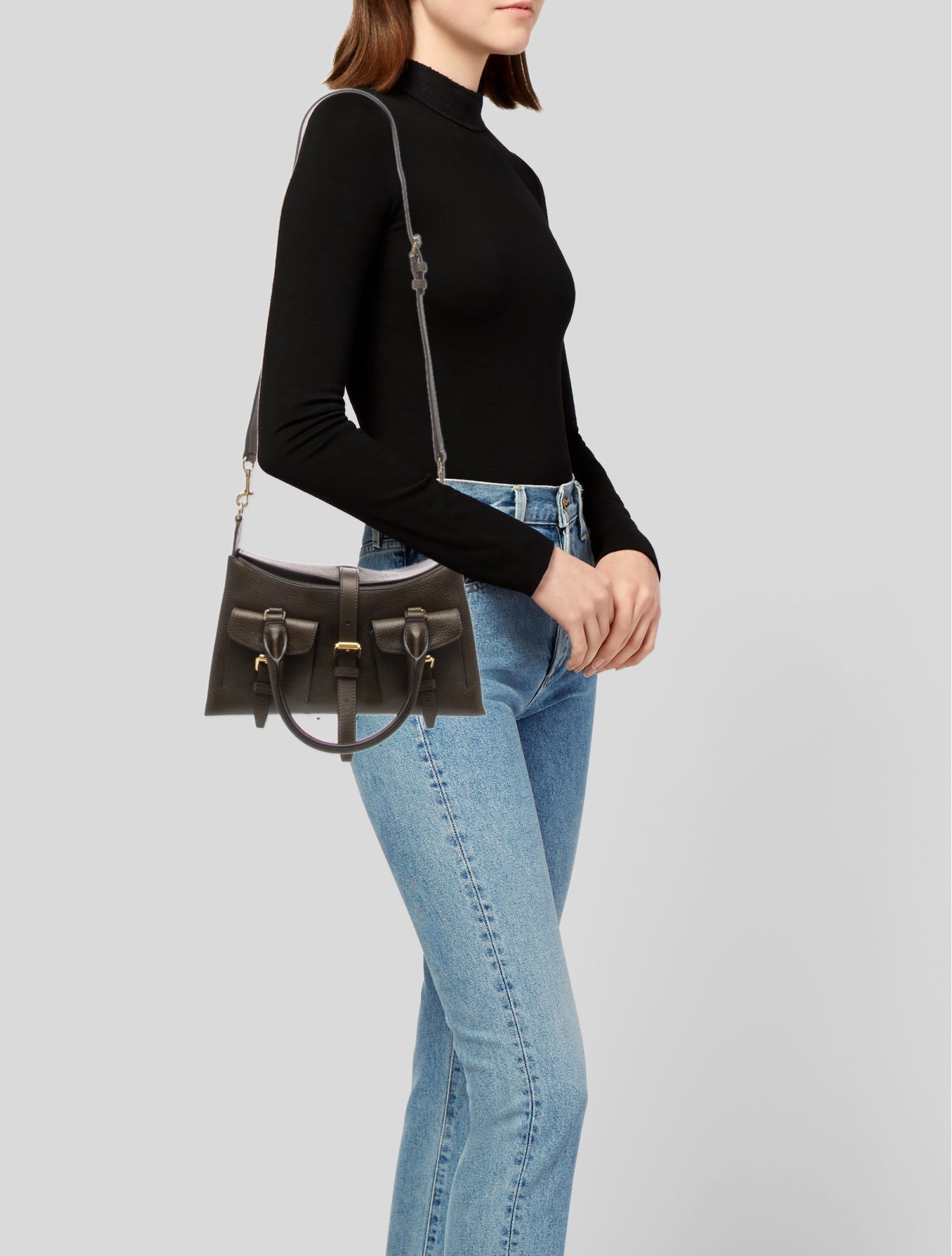 Mulberry Leather Top Handle Bag