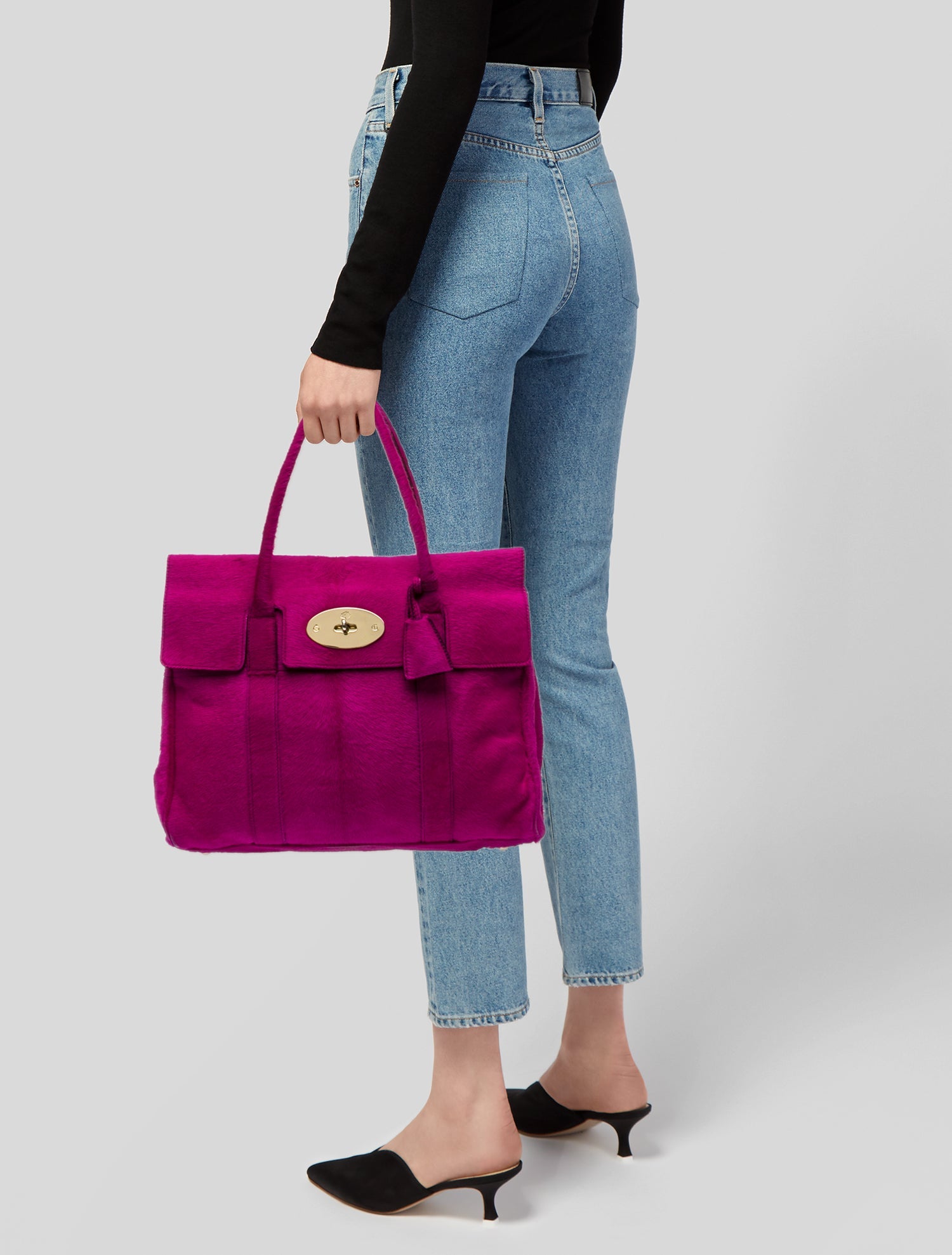 Mulberry Leather Top Handle Bag