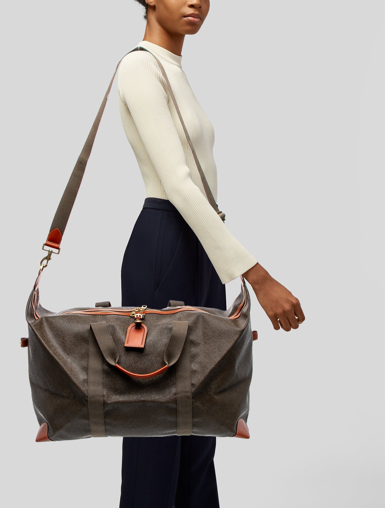 Mulberry Leather Heritage Day Clipper Weekender