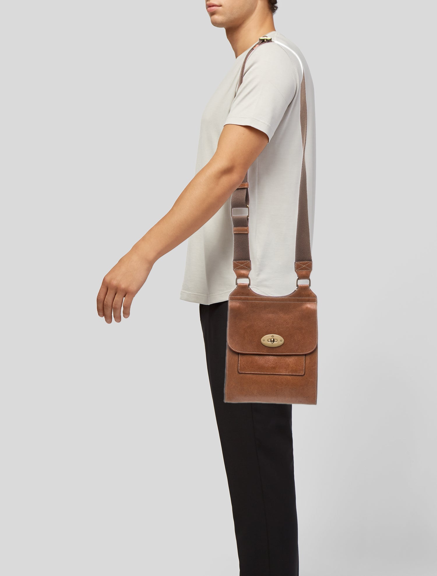 Mulberry Leather Messenger Bag