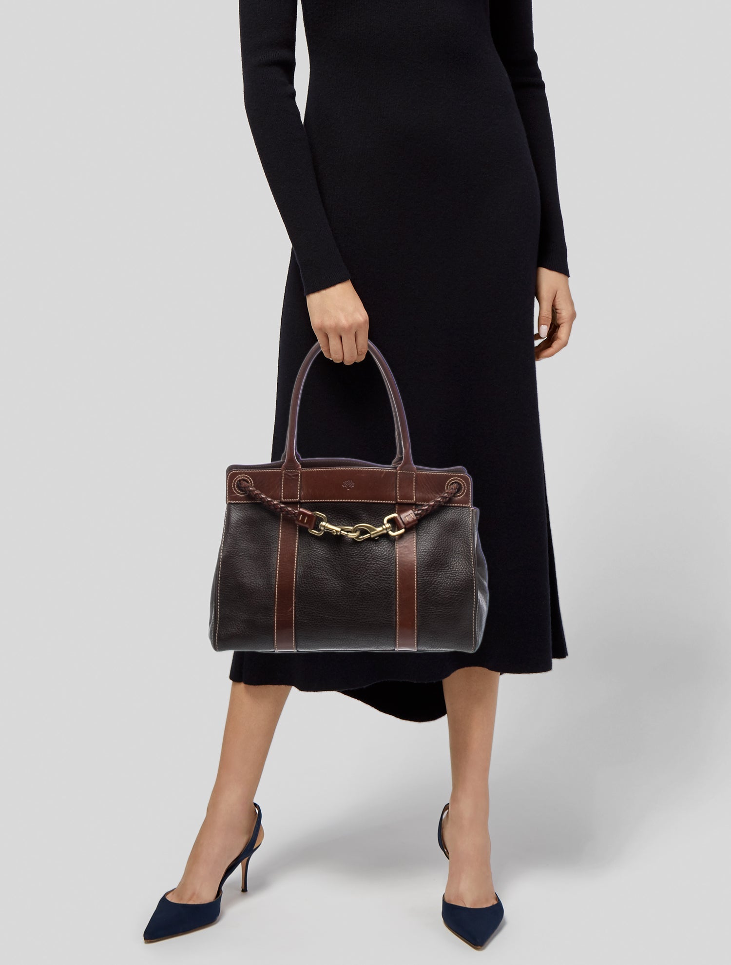 Mulberry Leather Top Handle Bag