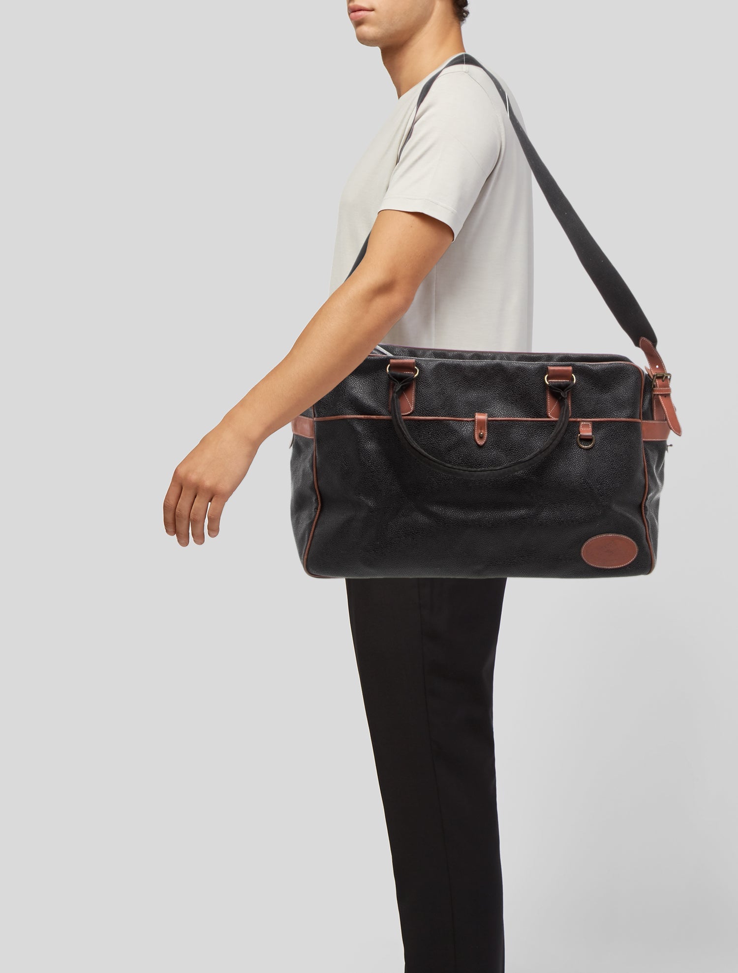 Mulberry Leather Messenger Bag