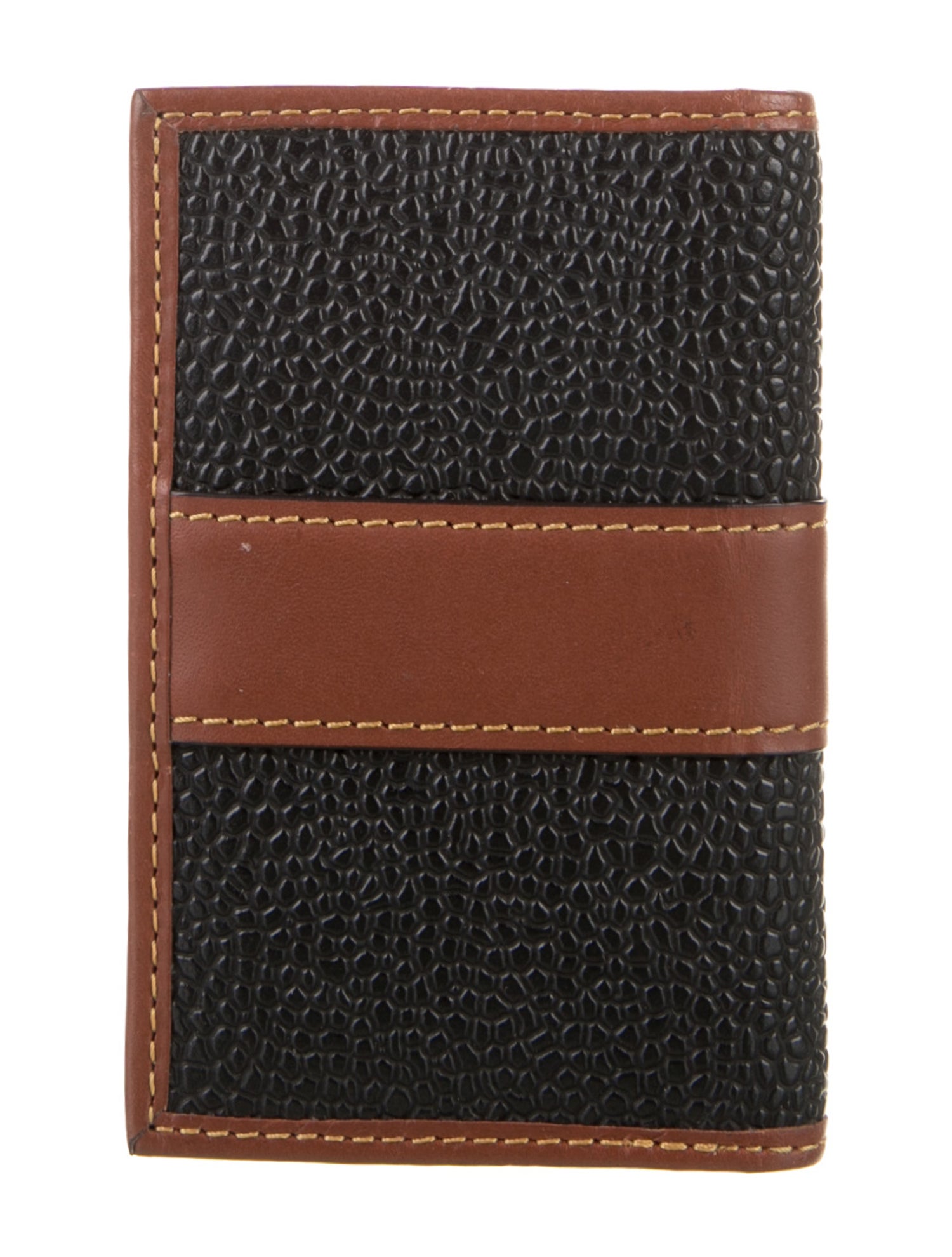 Mulberry Leather Colorblock Pattern Bifold Wallet