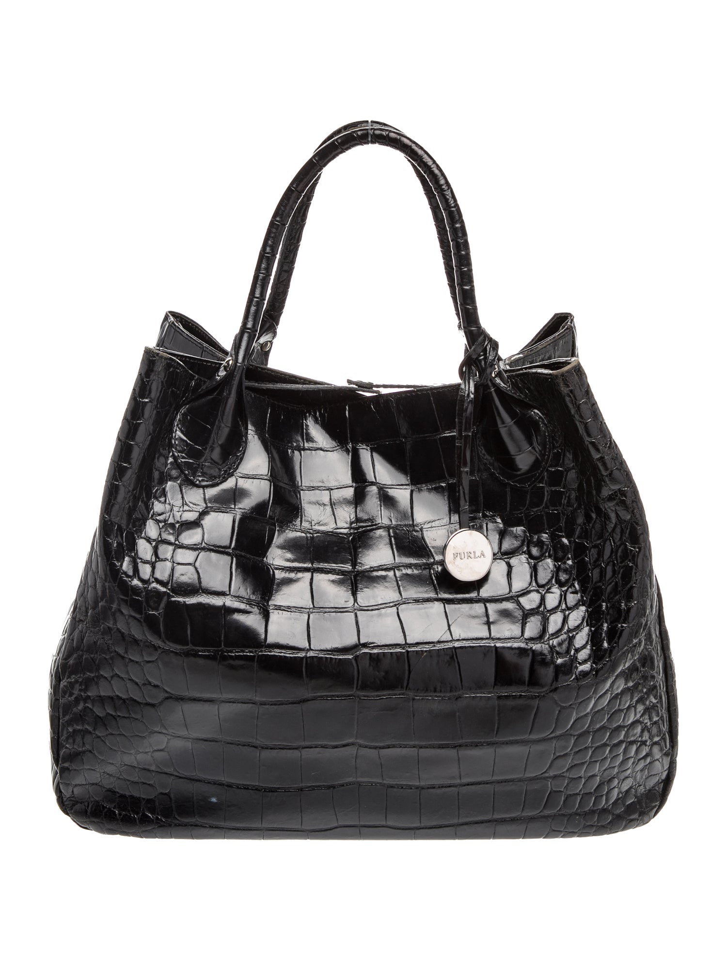 Mulberry Embossed Leather Top Handle Bag