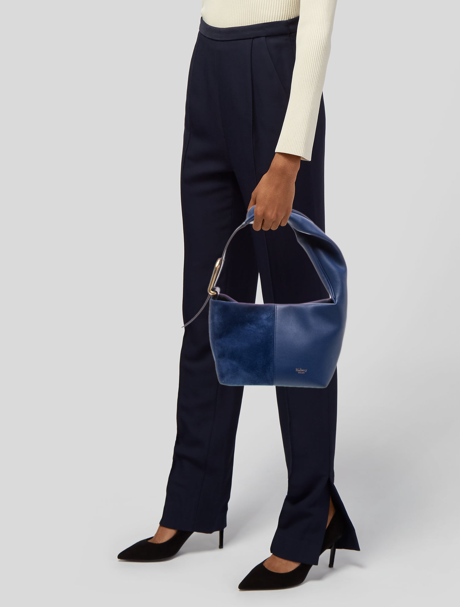 Mulberry Goat Leather Retwist Hobo Bag Small