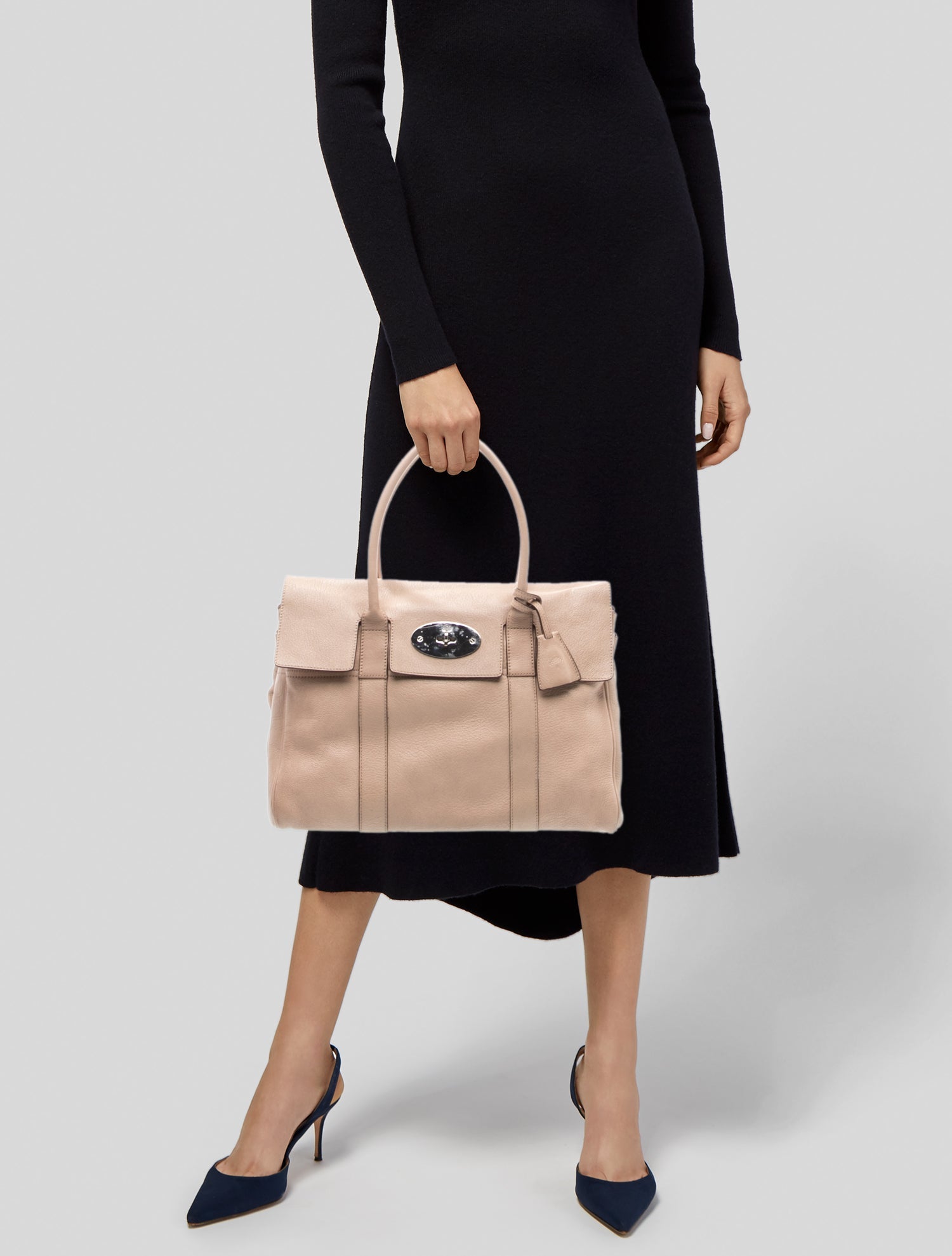 Mulberry Leather Top Handle Bag