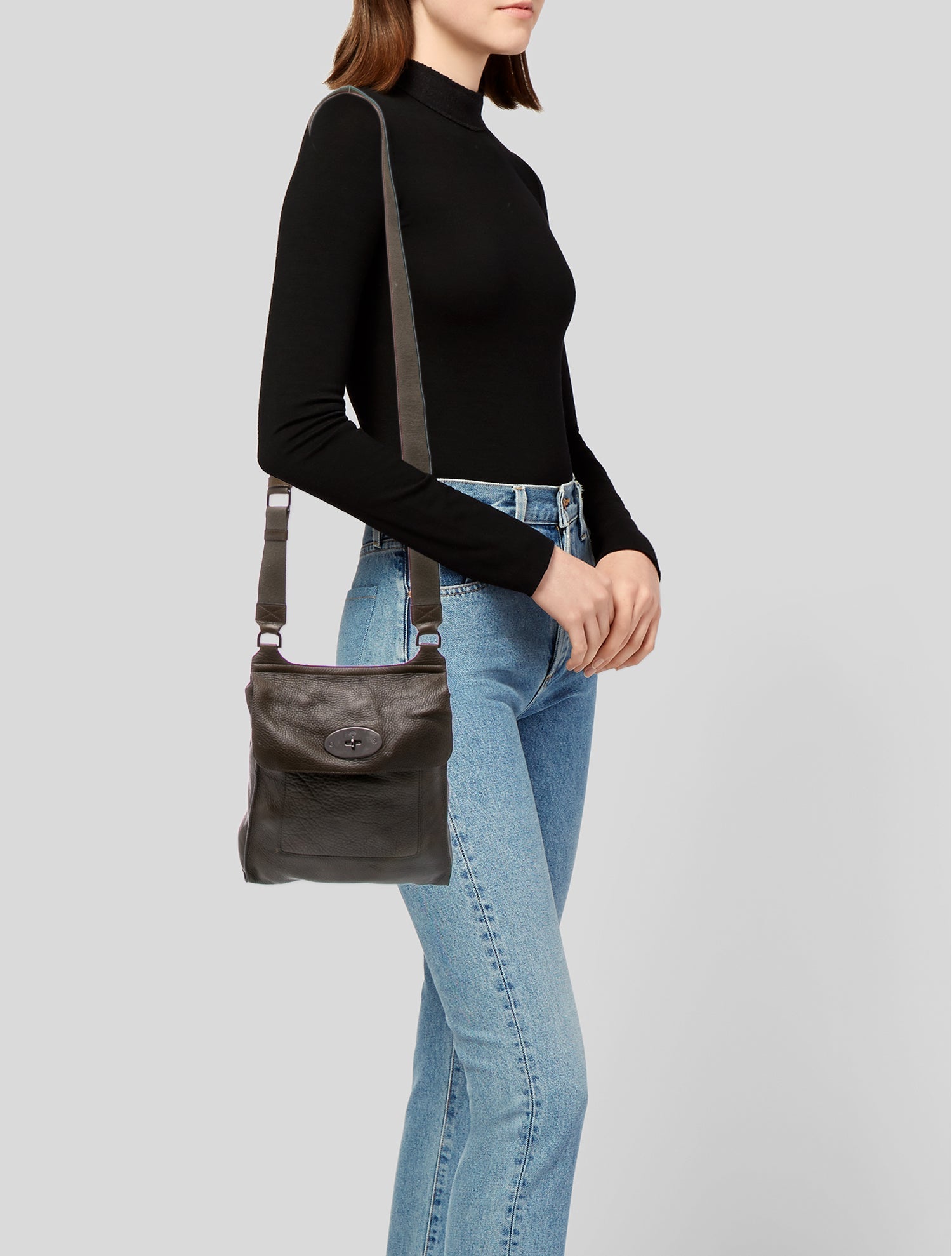 Mulberry Leather Crossbody Bag