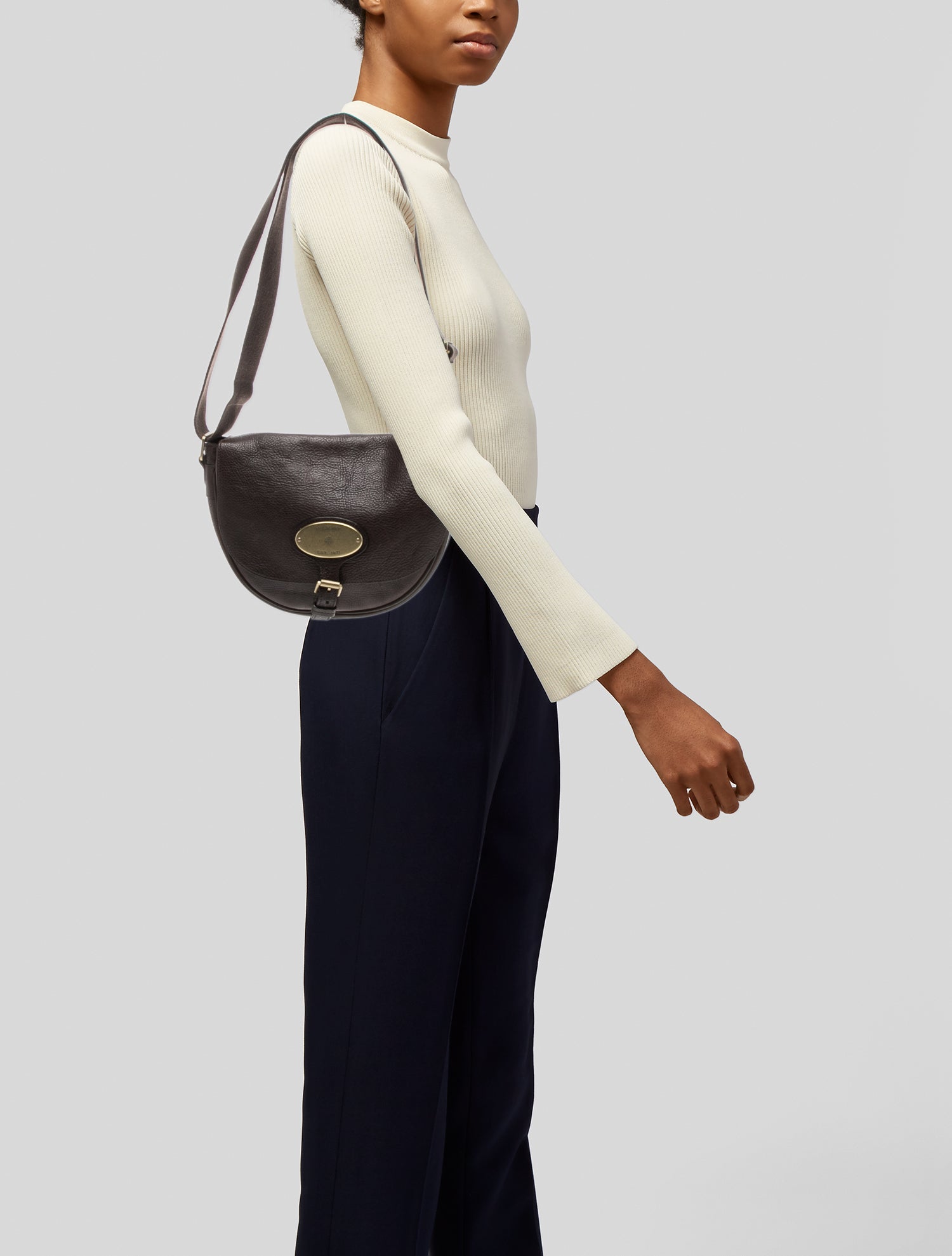 Mulberry Leather Crossbody Bag
