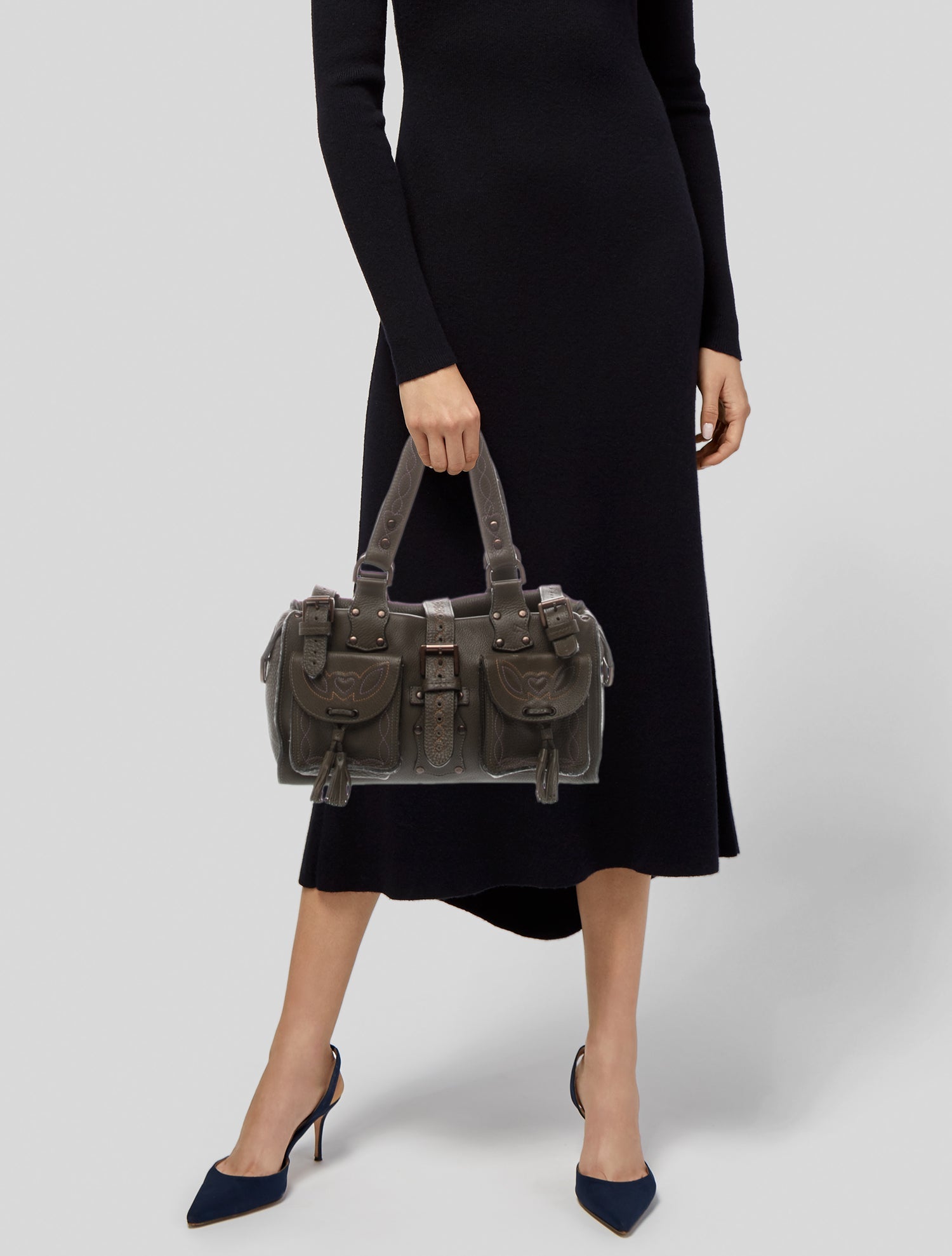 Mulberry Leather Top Handle Bag
