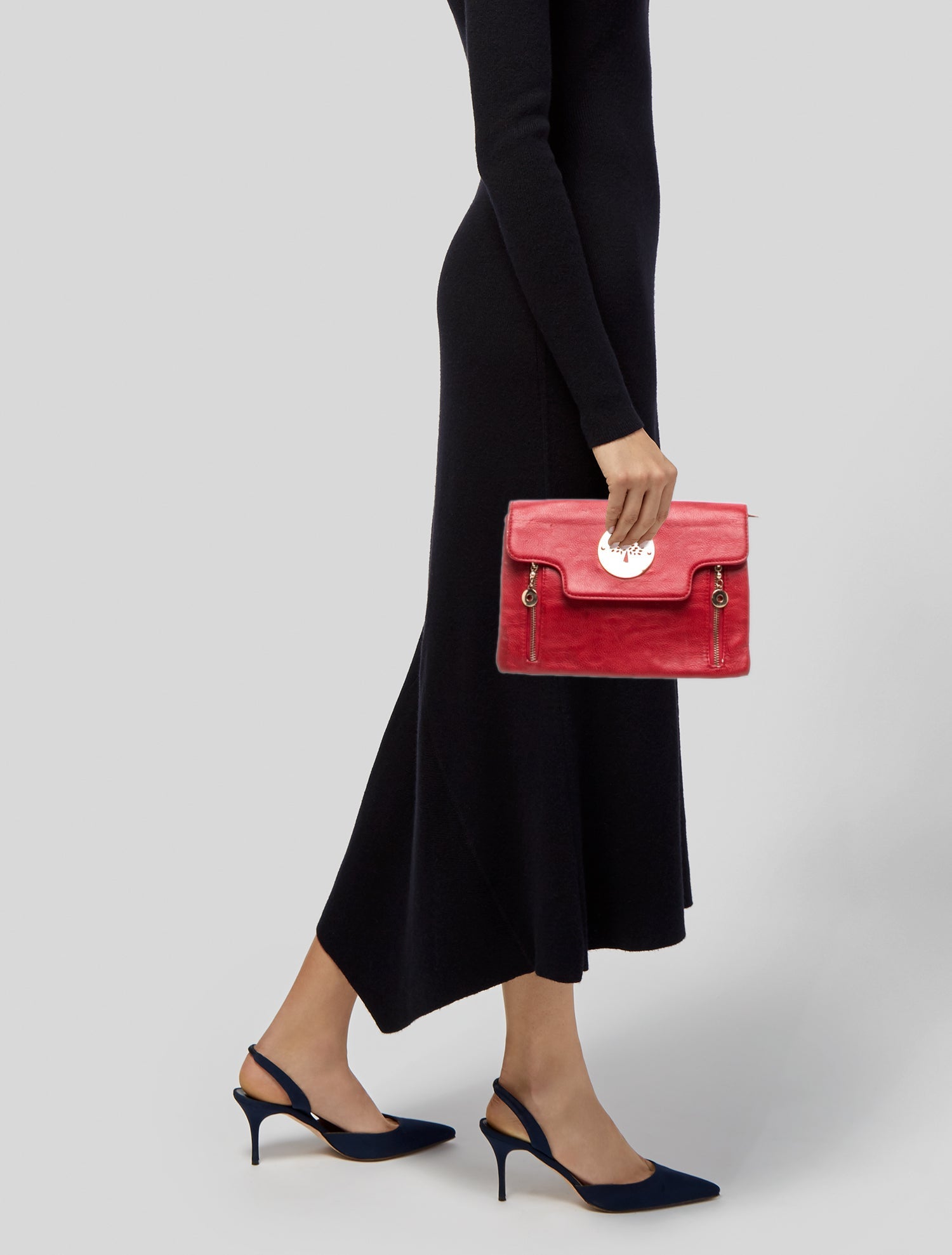 Mulberry Leather Clutch