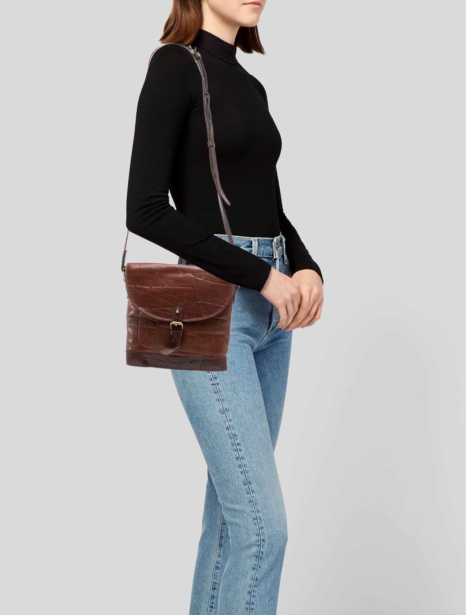 Mulberry Leather Messenger Bag