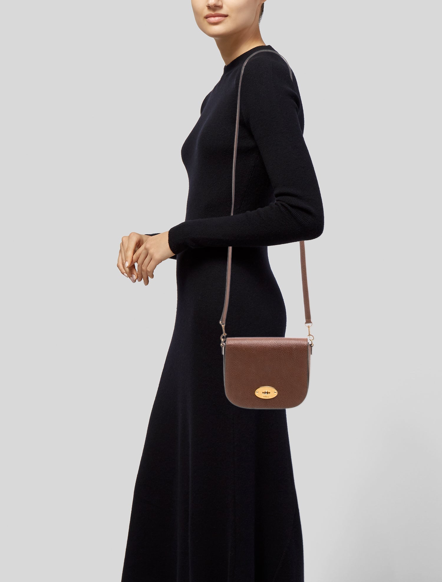 Mulberry Leather Crossbody Bag