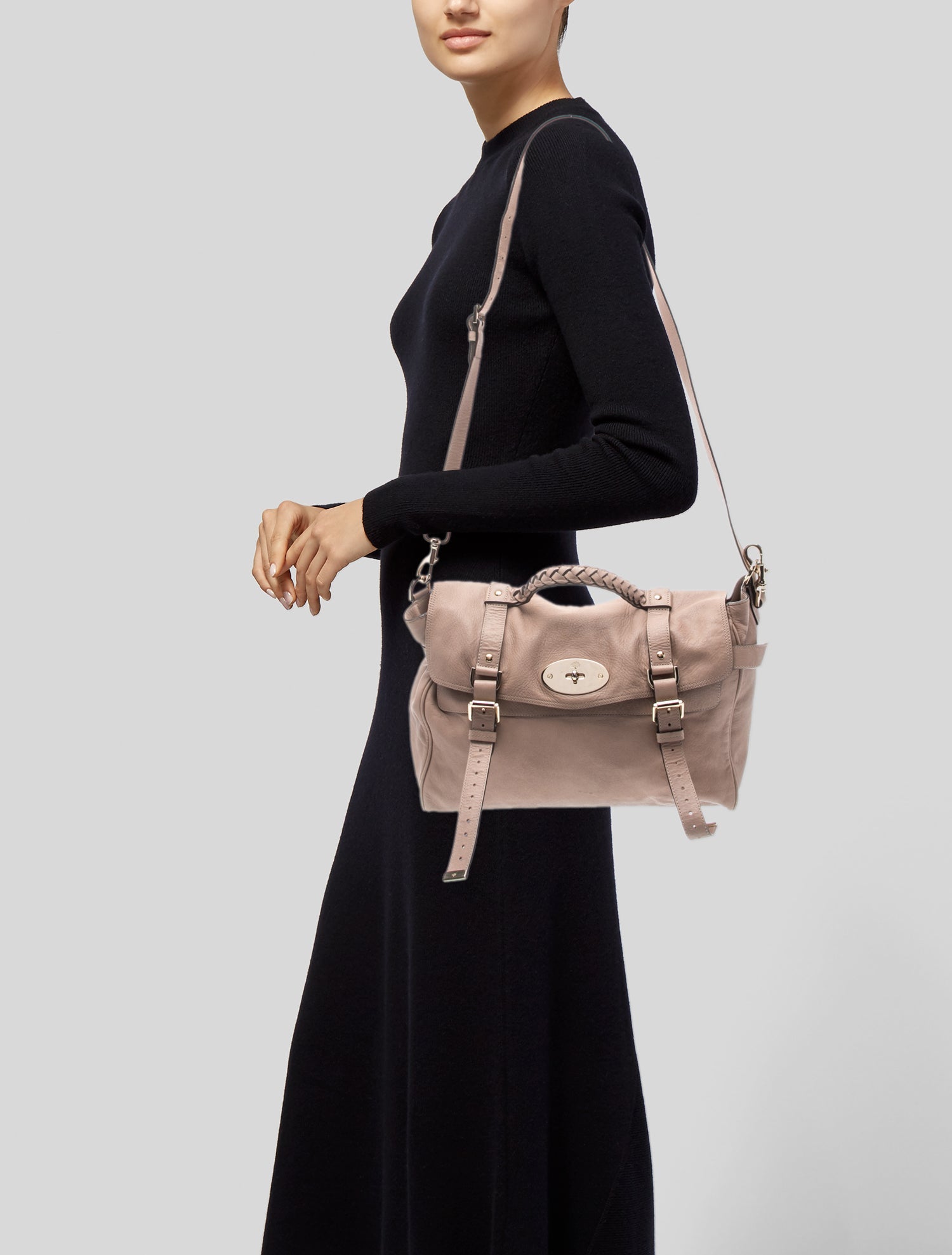 Mulberry Leather Top Handle Bag