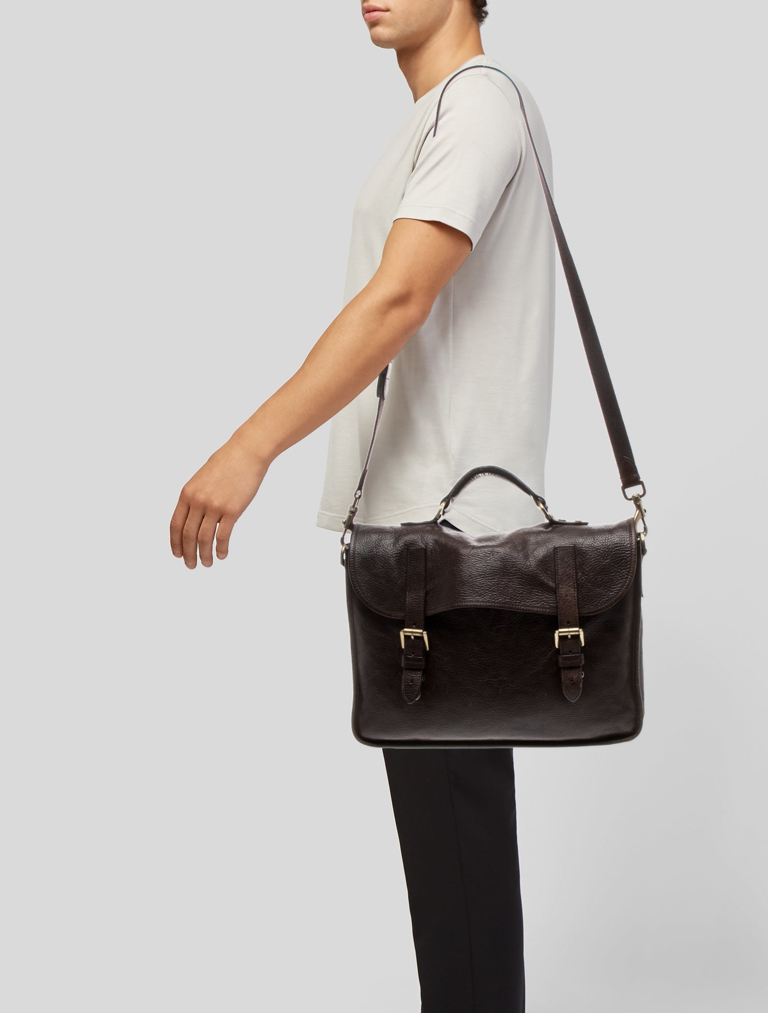 Mulberry Leather Messenger Bag