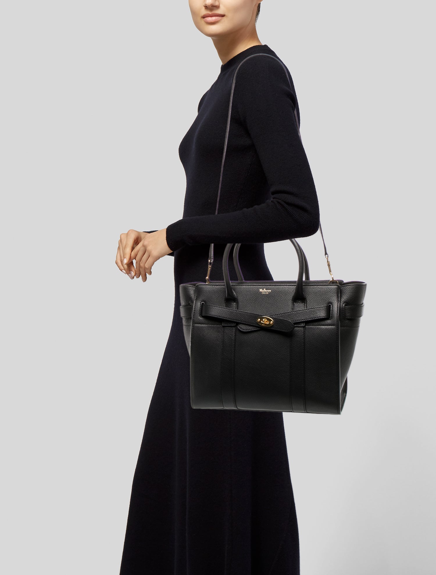 Mulberry Leather Top Handle Bag