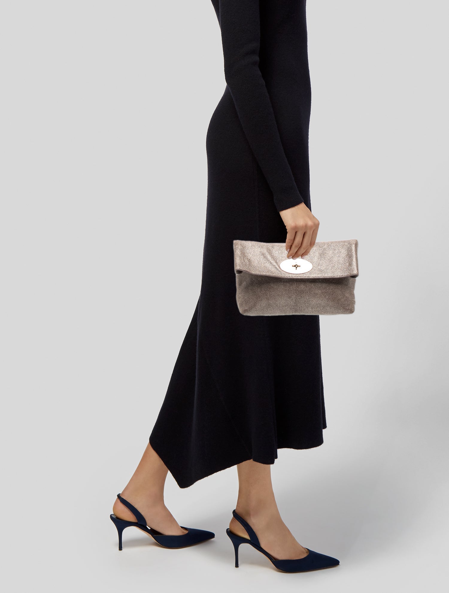 Mulberry Leather Clutch