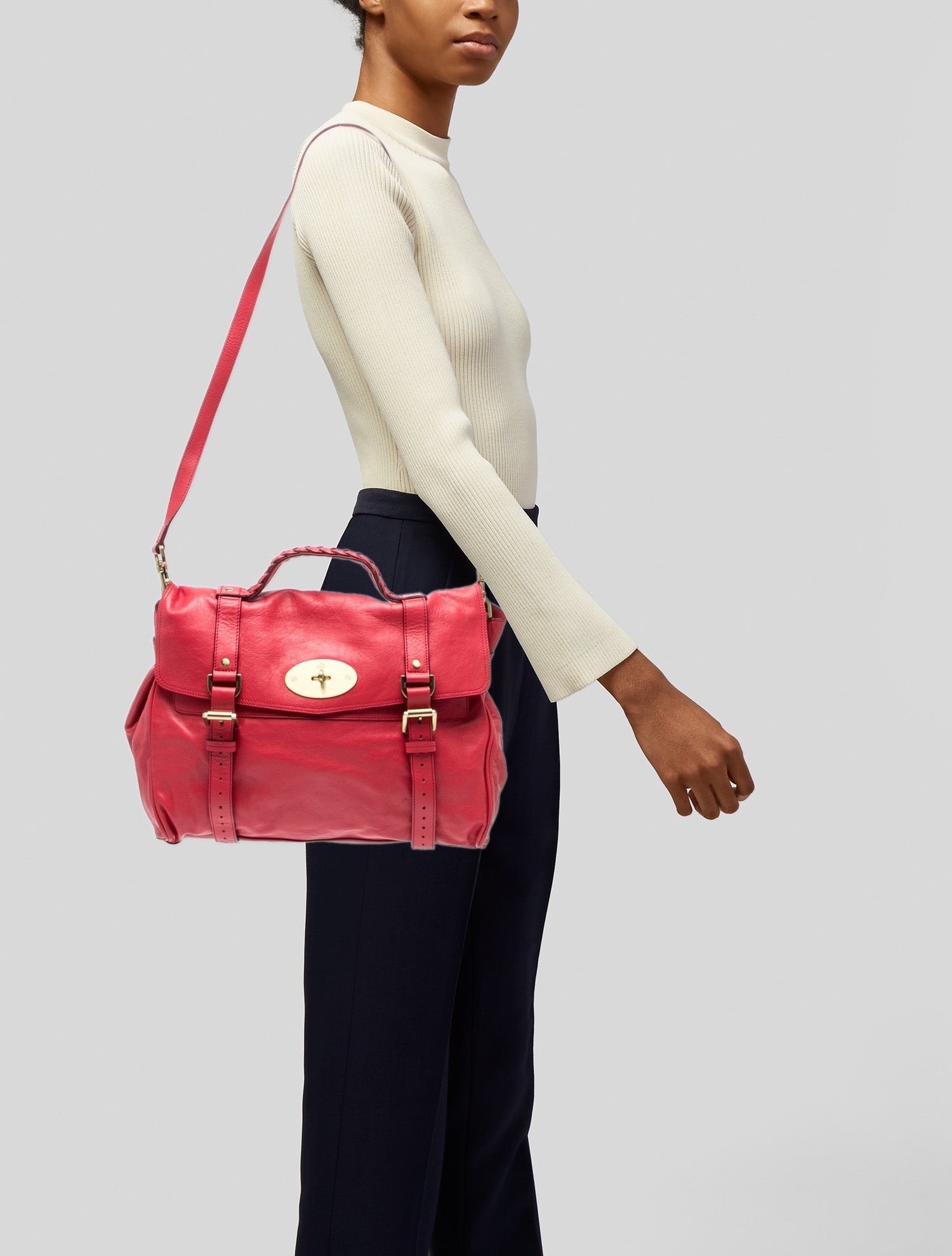 Mulberry Leather Oversized Alexa