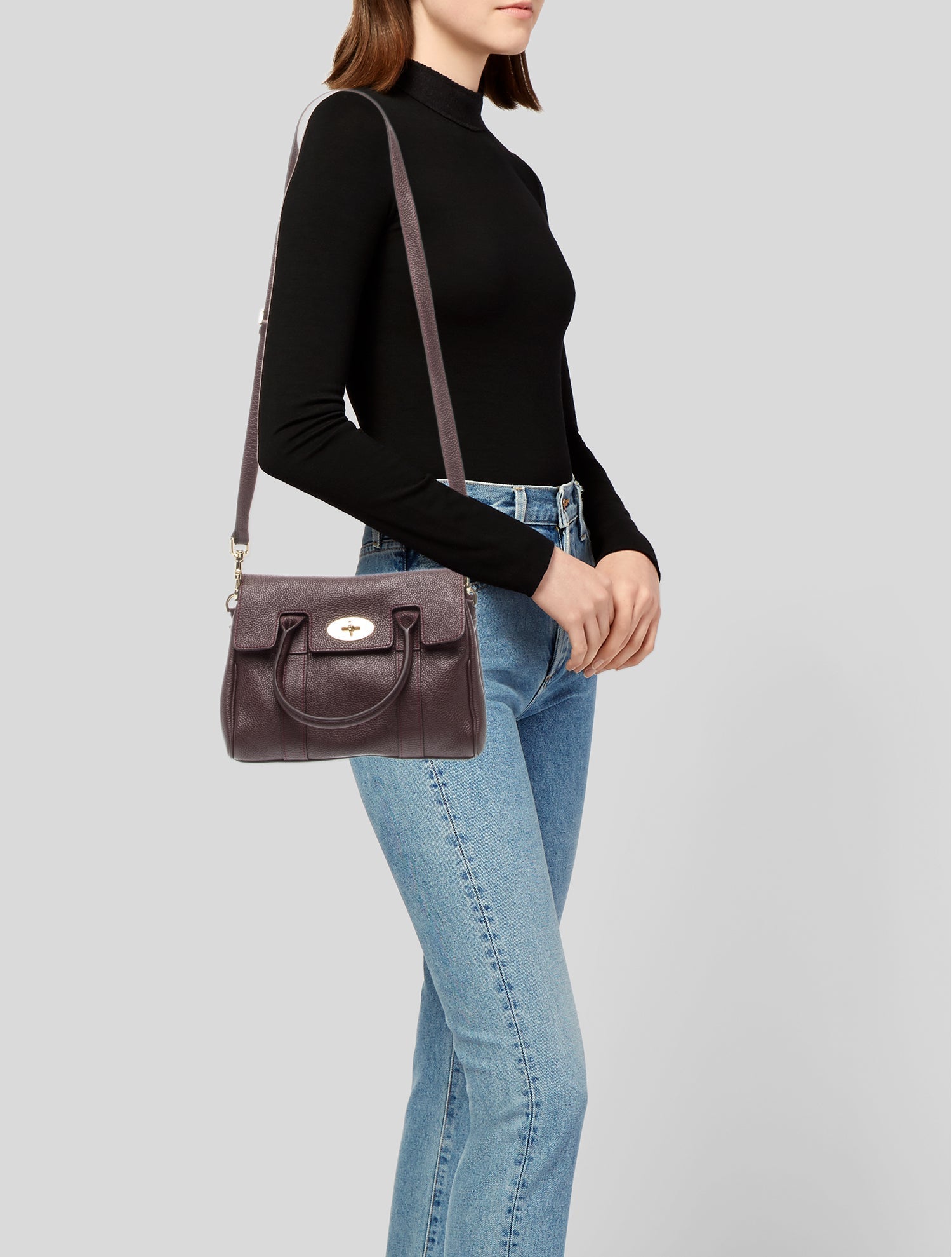 Mulberry Leather Top Handle Bag