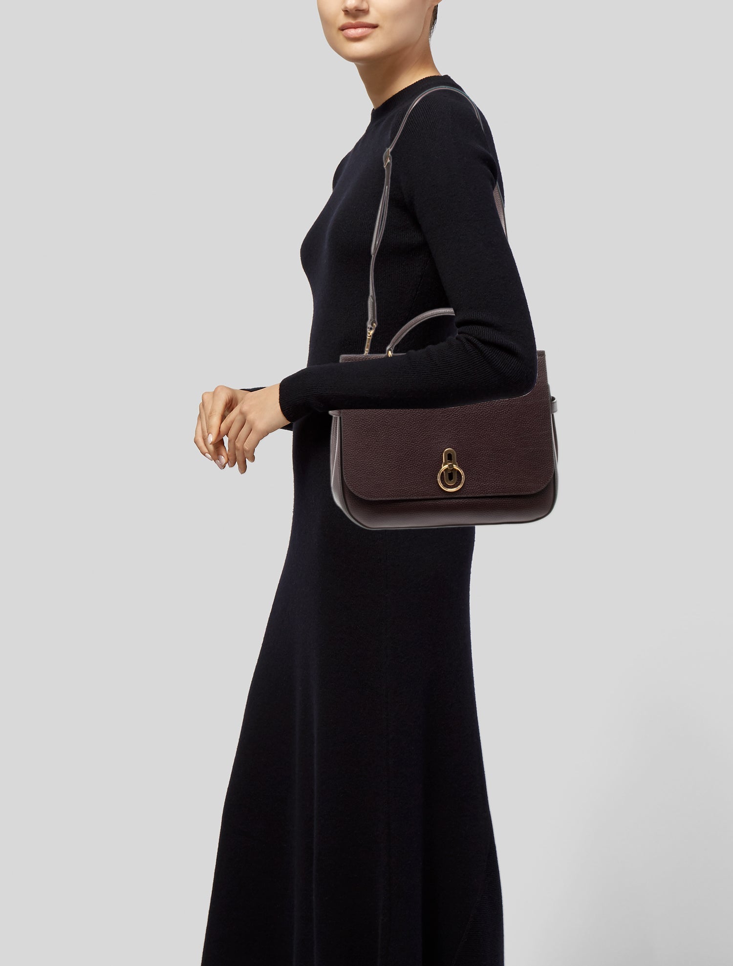 Mulberry Leather Top Handle Bag
