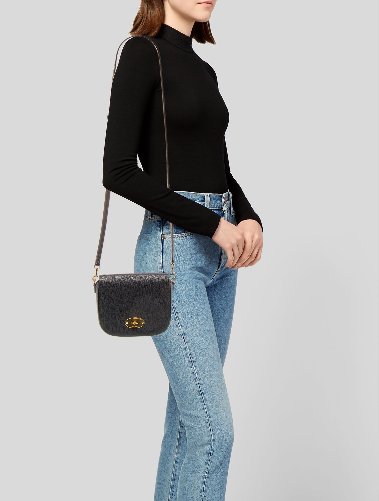 Mulberry Leather Crossbody Bag